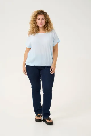 Kurzarm-Bluse Loose fit Nantucket Breeze pale blue