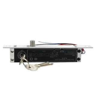 12V Electric Drop Bolt Lock Fail Secure Magnetic Deadbolt Door Lock with Time Delay Key Cylinder for Access Control Syst