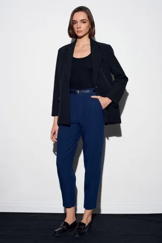 Damen Hosen mit Gurt und geradem Bein