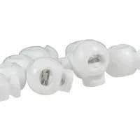 maDDma 10 Einloch-Kordelstopper rund 15x19mm, Durchzug 4x5,5mm Gurtstecker
