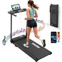 kehot Laufband Klappbares Laufband für Zuhause – 1–12 km/h & 2,5 PS Motor (Leises Homegym Laufband mit Stoßdämpfung bis 136 kg, Bluetooth App & 12 Trainingsprogramme für Cardio Training), Platzsparendes Laufband für Walking & Jogging Zuhause