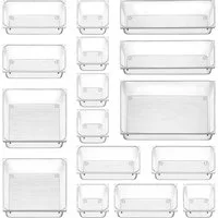 TUWENA Schubladeneinsatz 16/25 Schubladeneinsatz Schubladen Organizer mit 4/5 Größen, Drawer Organizer, Make Up Organizer, Schubladen Ordnungssystem