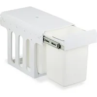 relaxdays Einbaumülleimer Weißer Einbaumülleimer, 2 x 8 L