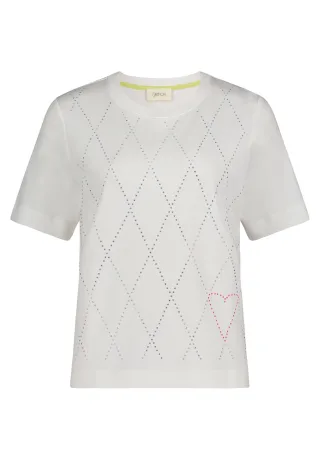 CARTOON - Kurzarm-Shirt patch cream/pink - Gr. - 40