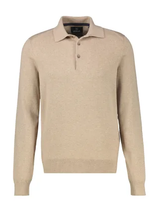 LERROS - POLO-KNOPF BUENDCHEN GRAVEL BEIGE MELANGE - Gr. - M