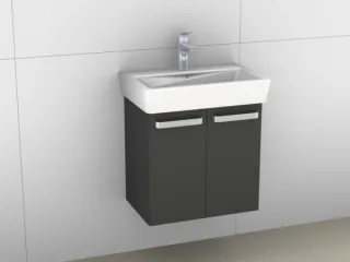Artiqua 413 Waschtischunterschrank für Renova Compact 226155 Anthrazit Hochglanz, 413-WU2T-K123-7015 413-WU2T-K123-7015-51