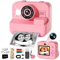 Minicloss 1080P HD Kinder-Sofortbildkamera, digitale Kinderkamera, Kinderkamera (Sofortdruckkamera, Kinder-Sofortdruckkamera für Kinder ab 3 Jahren)