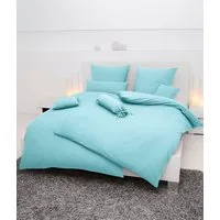Janine Bettwäsche PIANO 0125 31, Seersucker 100% Baumwolle, uni, bügelfrei, Soft-Seersucker, 2 teilig, Markenreißverschluss, feinfädige Qualität, gekämmte Mako-Garne