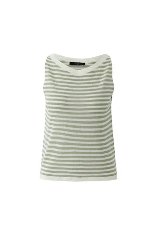 Oui - Stricktop white green - Gr. - 34