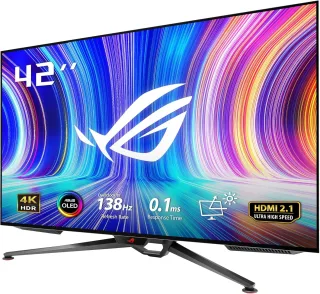 ASUS ROG Swift PG42UQ [415'' 4K UHD OLED 138Hz 2x HDMI 2.0 2x HDMI 2.1 DP 01ms Reaktionszeit] schwarz