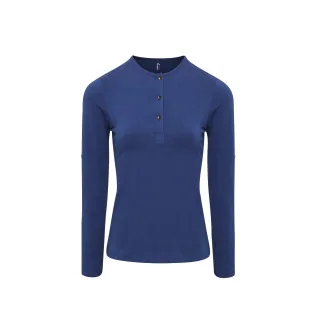 Premier Damen T-Shirt Long John, langärmlig (Indigo)