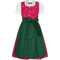 Ramona Lippert Dirndl Kinderdirndl Mariella Rot Blumenmuster 3-teilig mit Schürze & Bluse