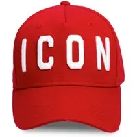 Dsquared2 Baseball Cap Icon Kappe Basebalkappe Trucker Mütze Verstellbarer Riemen, dezente Destroyed-Effekte, Gebogener Schirm