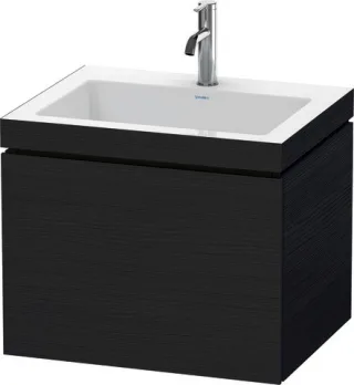 Duravit L-Cube c-bonded Set wandhängend Eiche Schwarz Matt 600x480x500 mm - LC6916O1616 LC6916O1616