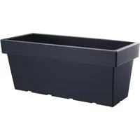 Spetebo Blumenkasten XXL Kunststoff Blumenkasten anthrazit 80 x 35 cm (Packung, 1 tlg), Pflanz Blumen Kübel