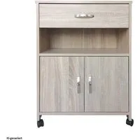 HTI-Living Hochschrank Küchenschrank Sonoma Blanca (Stück, 1-St., 1 Schrank) Mehrzweckschrank Anrichte