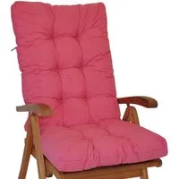 Rattani Hochlehnerauflage Polster für Gartenstuhl Hochlehner Auflage Sylva Gr. 120 x 50 cm rosa, Material Uni Living rosa