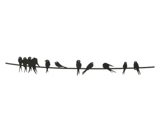 Wandogjekt Vögel auf Stange