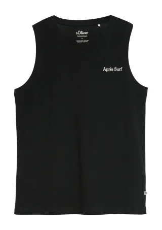 s.Oliver Red Label - Baumwolltop mit Stickerei schwarz - Gr. - XXL