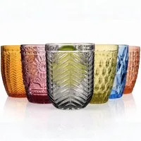 SÄNGER Gläser-Set Bunt, 6-tlg., Glas, 6x Trinkgläser Porto, unterschiedliche Designs, mehrfarbig