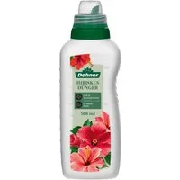 Dehner Blumendünger Hibiskusdünger, hochwertiger NPK-Dünger, 500 ml, für ca. 100 l, 100 l Gießwasser, Flüssigdünger, organisch mit Spurennährstoffen