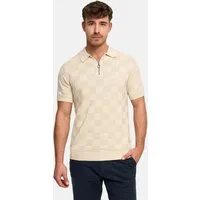 Indicode Poloshirt Herren INFras Polo Shirt Herrenshirt Strick-Polo aus Baumwolle mit Reißverschluss