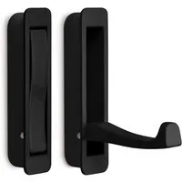SO-TECH® Klapphaken für Garderoben ZILLY zum Einlassen Lochabstände 96 - 128 mm, (1-St), 80 x 20 mm, Lochabstand 66 mm, schwarz