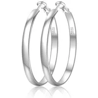 LuxusKollektion Paar Creolen Creolen Silber 925 Damen 14K Vergoldet Hypoallergen Silver 50MM
