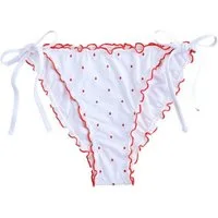 Next Bikini-Hose Seitlich gebundene Bikinihose mit Kräuselrand (1-St)