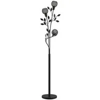 Lindby Stehlampe Kanye, Metall, Schwarz IP20, 3 x 10 W LED