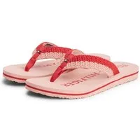Tommy Hilfiger TH CROCHET SUMMER SANDAL Zehentrenner Dianette, Strandschuh in sommerlicher Häkeloptik