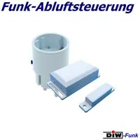 DIW-Funk Abluft-Set Funk Abluftsteuerung DFS-1000.5 Komplett-Set m. Fensterkontaktschalter, Zubehör für Dunstabzugshauben, Sofort einsatzbereit - kein Elektriker erforderlich.