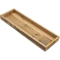 Spetebo Tablett Holz Dekotablett natur mit Rand - 50 x 16 cm, Holz, (Anzahl, 1-tlg., Stück), mit erhöhtem Rand