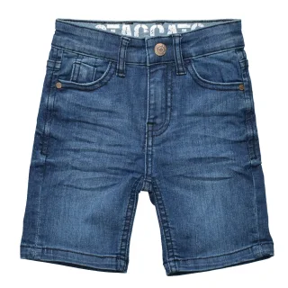 STACCATO - Jeans-Bermudas mit Leder-Badge mid blue denim - Gr. - 92