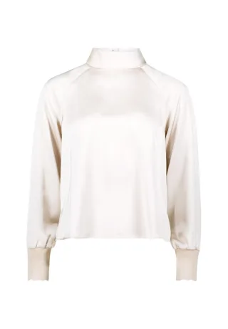 zero - Satinbluse beige - Gr. - 38