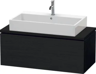 Duravit L-Cube Konsolenwaschtischunterbau wandhängend Eiche Schwarz Matt 1020x477x400 mm - LC5804016 LC580401616