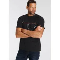 Man's World T-Shirt Kurzarm, mit Print, Rundhals, aus Baumwolle, auch in großen Größen