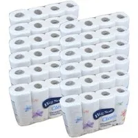 Marabellas Shop Papierküchenrolle 48 Rollen á 50 Blatt Küchenrolle Big Soft 2-lagig Haushaltsrolle, 2-lagig