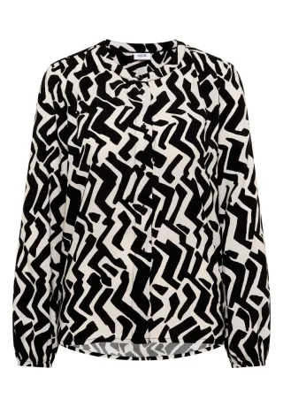 CECIL - Bluse mit Grafikmuster grau - Gr. - XS
