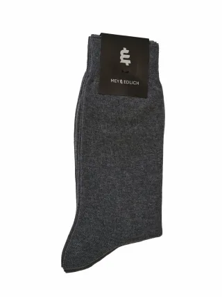 Mey & Edlich Herren Treue Socke Twinpack Grau Italienisches Garn