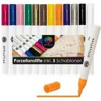OfficeTree Malkreide OfficeTree Porzellan Stifte 12 Stück (wp)
