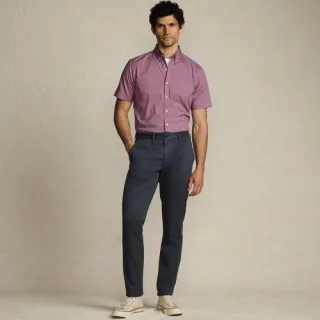 Slim Fit Chinohose TRAVEL, Herren,  Grau, by Lands' End