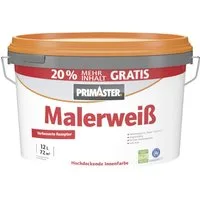 Primaster Wandfarbe Primaster Wandfarbe Malerweiß matt 12 L + 20%