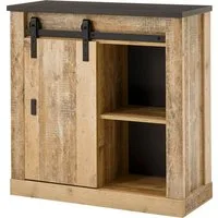 Home affaire Regal SHERWOOD, modernes Holz Dekor, mit Scheunentorbeschlag aus Metall, Breite 93 cm