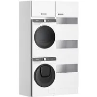 OPTIFIT Mehrzweckschrank-Set OPTImulti, (2-St), Breite 123,2 cm, cleveres Wäschesystem, Metallgriffe