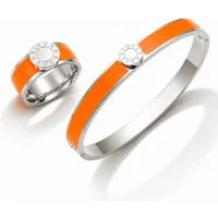 ROUGEMONT Schmuckset Damen Schmuckset Armreif und Ring-Edelstahl-moderner Sommer Schmuck, Wasserfest