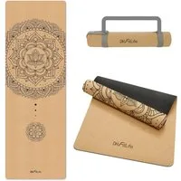 DH FitLife Yogamatte 5 mm, rutschfeste Fitnessmatte mit Tragegurt, Gymnastikmatte für Yoga & Pilates