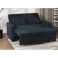 HOMALL Sofa Doppelschlafsofa, kompaktes Klappsofa, ausziehbares Schlafsofa, 5-fach verstellbare Rückenlehne, ausziehbares Sofa mit zwei Getränkehaltern, geeignet für Wohn- und Schlafzimmer