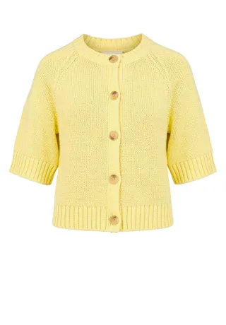 Bianca - Kurzarm-Strickjacke - Rona beige - Gr. - 38