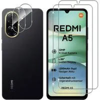 SmartUP Displayschutzglas für Xiaomi Redmi A5 Panzerfolie Schutzglas Display Kamera Screen 9H für Xiaomi Redmi A5, kompletter Rundumschutz